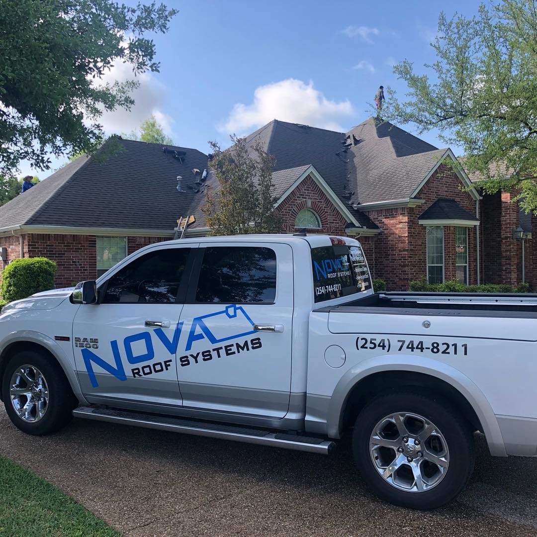 Nova Roof Systems Work Truck in Lampasas TX